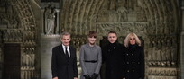 Macron con la moglie Brigitte e Sarkozy con la moglie Carla Bruni